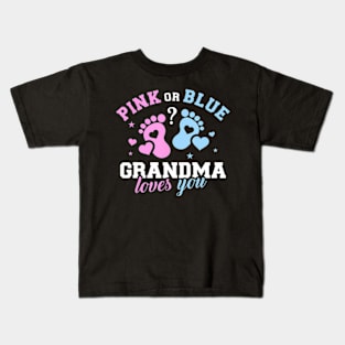 Gender reveal grandma Kids T-Shirt